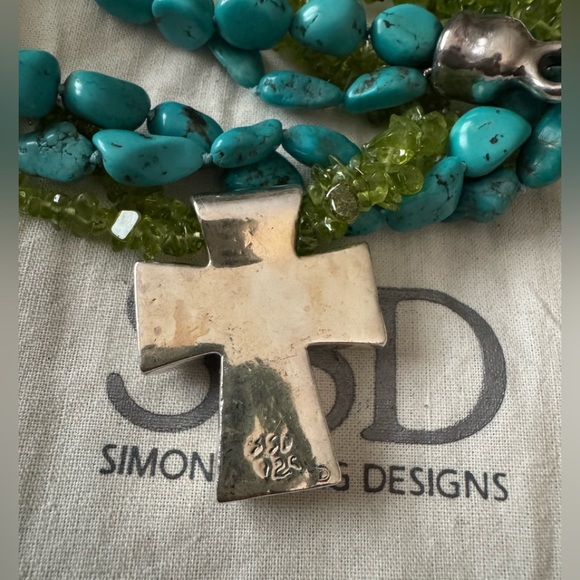 Simon Sebbag Sterling silver & Turquoise Necklace - Picture 3 of 7
